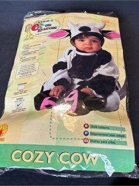 Rubie’s Cozy Cow Infant Costume - Black & White Cow Outfit